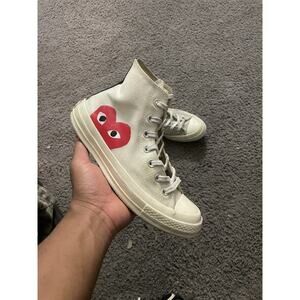 Size 6m- Converse Chuck 70 CDG Hi Women's 8 Heart Sneakers 162972C